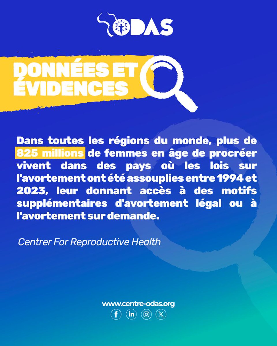 CentreOdas's tweet photo. Une grande avancée mais, plusieurs études en Afrique montrent une réalité souvent oubliée : des années après les réformes, beaucoup de femmes ignorent encore que la loi a changé et continuent de recourir à des avortements non sécurisés.

Changer la loi est essentiel, informer est indispensable.

Une analyse comparative du @ReproRights  met en lumière ce défi :  https://t.co/QA5lfljyhL