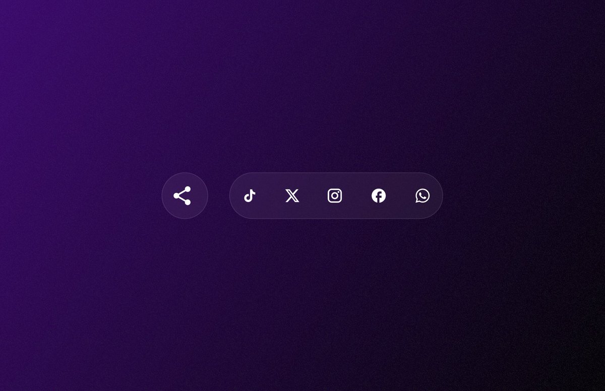 ellaomoni's tweet photo. Day 10/75 – Exploring UI Design

Today's design is a share button that reveals a list of icons when clicked. Inspired by a Dribbble design, I'm still working on the animation, but here's the UI. 

Really love the gradient background and glass morphism effect on the buttons. https://t.co/sIatBMEmau