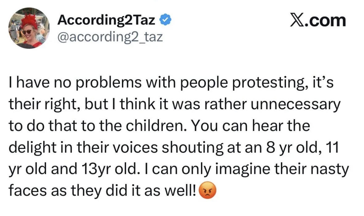 benjic_parody's tweet photo. Natasha Cannell AKA @according2_taz has joked about staking Harry and Meghan in Montecito and throwing tomatoes at Meghan. She has spent the past 7 years spreading disgusting conspiracy theories about Harry and Meghan's children and making nasty comments about their looks. The same people who are enraged about protests at Trooping the Colour are the same people who would hesitate to do the same thing to meghan and her children or support those who would. #ThePrincessofWales #KateMiddleton