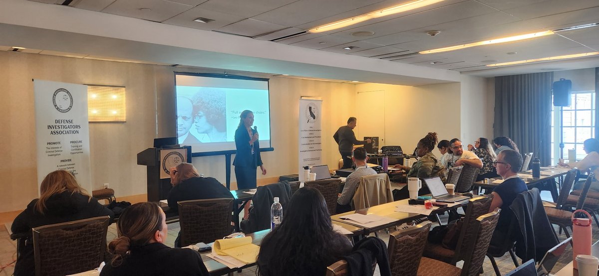 CruzDefender's tweet photo. Thank you, California Defense Investigators Association for inviting Public Defender Heather Rogers to speak on Theory &amp; Theme at the Annual Meeting in beautiful Monterey, where we explored how interdisciplinary teams can work together to tell powerful stories. https://t.co/njf8euEFds