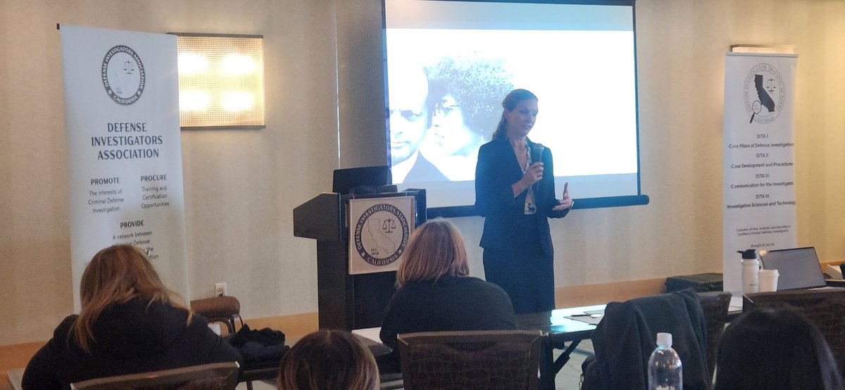 CruzDefender's tweet photo. Thank you, California Defense Investigators Association for inviting Public Defender Heather Rogers to speak on Theory &amp; Theme at the Annual Meeting in beautiful Monterey, where we explored how interdisciplinary teams can work together to tell powerful stories. https://t.co/njf8euEFds