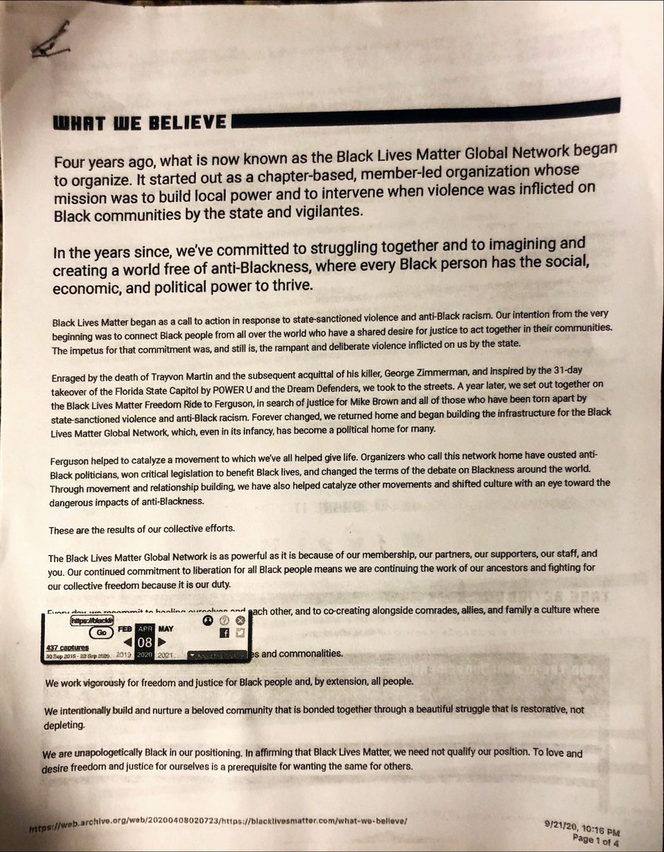 CBiscuittes's tweet photo. @Tironianae BLM website BEFORE it was SCRUBBED https://t.co/6hlXt2ZlLx