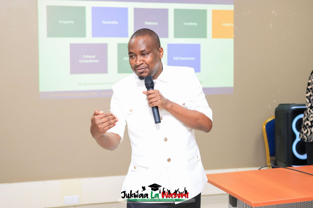 UcspakOfficial's tweet photo. Great leaders don't avoid conflict—they know how to resolve it. 
The 2nd Cohort of the Jukwaa la Wasomi Mediation Training Bootcamp brings together TVET leaders and student representatives from across Kenya to build skills in mediation, dialogue, and conflict resolution.
#Peace https://t.co/cwkxykfZzA