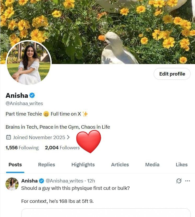 Anisha tweet media