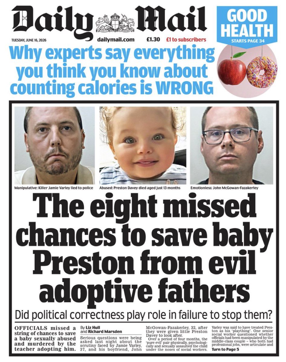 benonwine's tweet photo. This case turns my stomach. Reading about what this innocent little boy endured is almost unbearable.

There are now serious questions that need answering for the police, social workers, and every agency involved. Reports suggest there were eight separate opportunities to intervene and protect this child, yet somehow he was left to suffer.

When a child is failed this many times, accountability cannot stop with the people convicted of the crime.

Was there a fear of being accused of homophobia? Was something missed, ignored, or avoided?