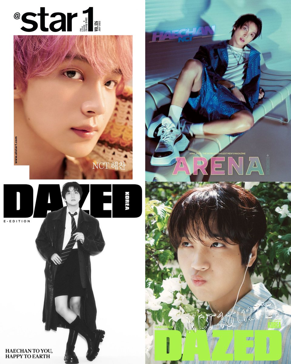 joyfullsun66's tweet photo. haechan magazine cover so far:

star 1 magazine (2022)
arena homme+ (2023)
dazed korea (2025)
dazed korea (2026) https://t.co/DlzyEDAWcY