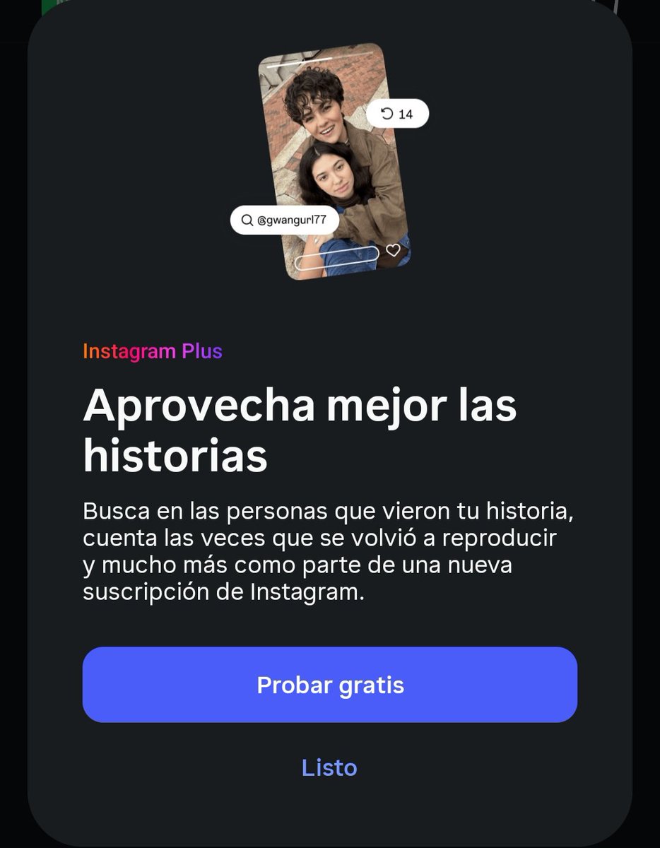 itsnotalan_'s tweet photo. No entiendo de que manera ayuda a "aprovechar las historias" que te muestre cuantas veces una sola persona vio tu historia pero si estoy seguro de que esto es el sueño húmedo de varios de acá. Si pagas por eso te tienen que internar para siempre. https://t.co/NcjgHbPv8X