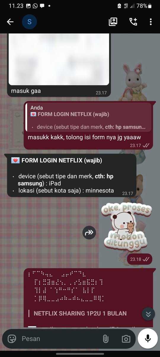aleykft's tweet photo. another cust jajan n3tfl1x posisi lagi di luar negeri (Minnesota, AS) 🫶🏻🩷 repeat order jugaa luvluv https://t.co/tp8DsffAxh