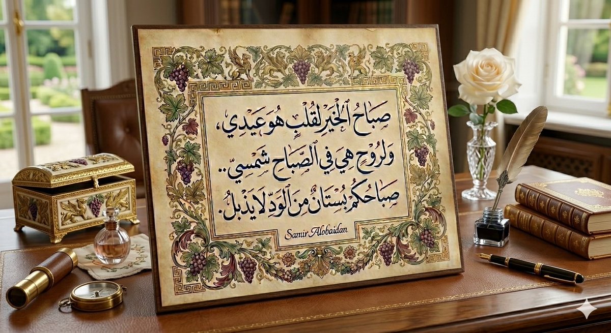 sam_air9's tweet photo. "صباحٌ يتهادى كلوحةٍ من حُب..
صباحُ الخيرِ لقلبٍ هو عيدي، ولروحٍ هي في الصباح شمسي. https://t.co/DViLKzTfmC
