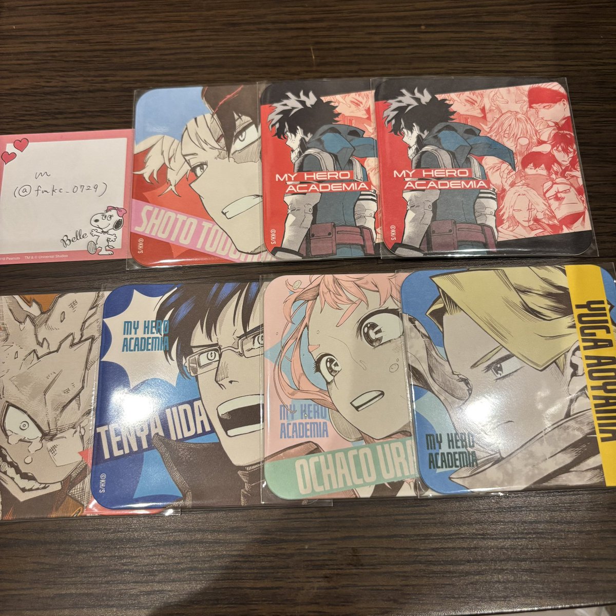 fmkc_0729's tweet photo. 【交換】⁡⁡⁡僕のヒーローアカデミア ヒロアカ⁡⁡⁡
原画展 アートコースター⁡⁡

【譲】画像1・2枚目

【求】画像3・4枚目(爆豪・瀬呂・上鳴・エッジショット)

郵送での交換
比率違い可(1枚目1段目は、爆豪含む交換優先)
難しいと思いますが、1点からでもお気軽にお声掛けください。 https://t.co/cIR1RFtCsJ