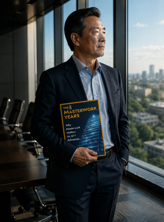 ManEntrepreneur's tweet photo. AI is absorbing what expertise used to be worth. EXCEPT THIS -  Read the announcement: AI Is Devaluing Expertise. Enter the One Stage of Life That Grows More Valuable as AI Advances https://t.co/z0ki3Nrnri https://t.co/8ezV39SzsZ