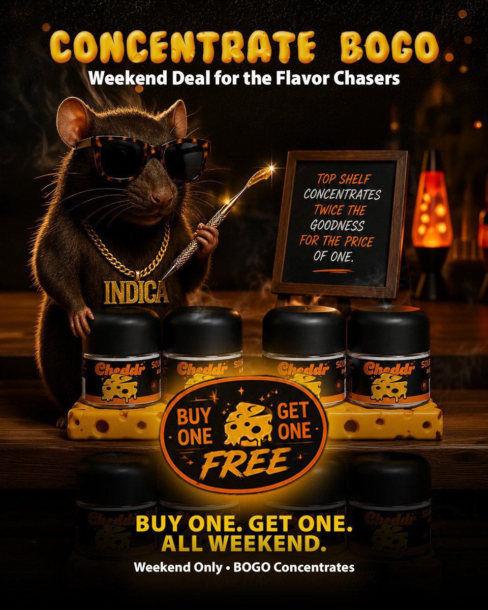 alexandro_son's tweet photo. Buy one get one free - this weekend only!
#concentrate
#flavor
#hard https://t.co/IeiVwpJ7iR
