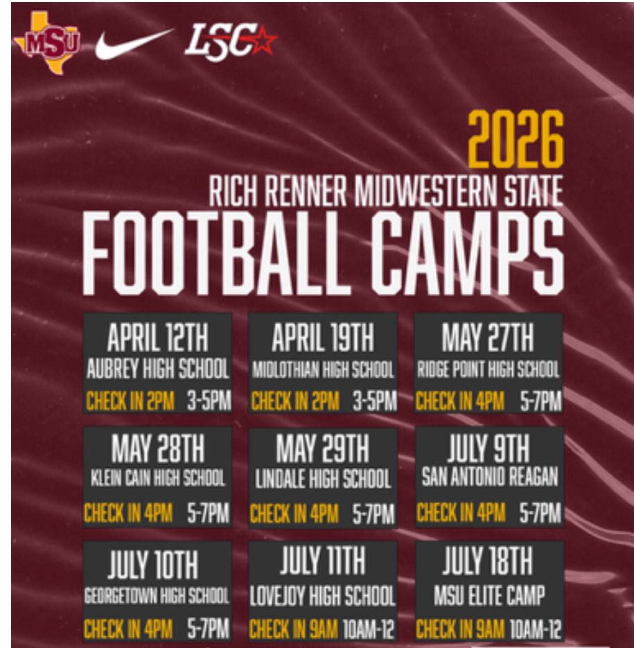 lepiiiii8's tweet photo. Thank you @MustangsDC @CoachKirkBryant for the invite @Brett_Gilchrist @WHSTX_Football https://t.co/CEznKHa65n