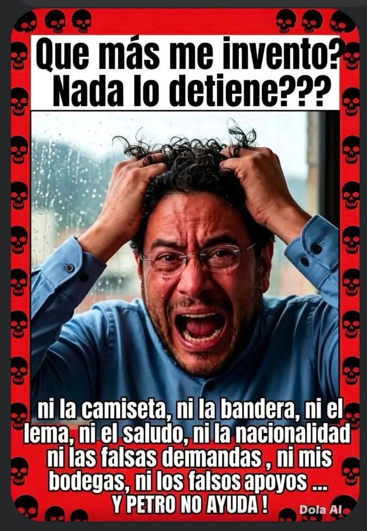 fergiraldow's tweet photo. EL HEREDERO DE LAS FARC prácticamente no hizo campaña... no hizo propuesta, todo el tiempo estuvo pensando en lo que hacía Abelardo De La Espriella... SIEMPRE IBA DOS PASOS DETRÁS... mintiendo, metiendo susto, denunciando cosas sin pies ni cabeza... se le pasó el tiempo y nada https://t.co/w5O36bgOgX