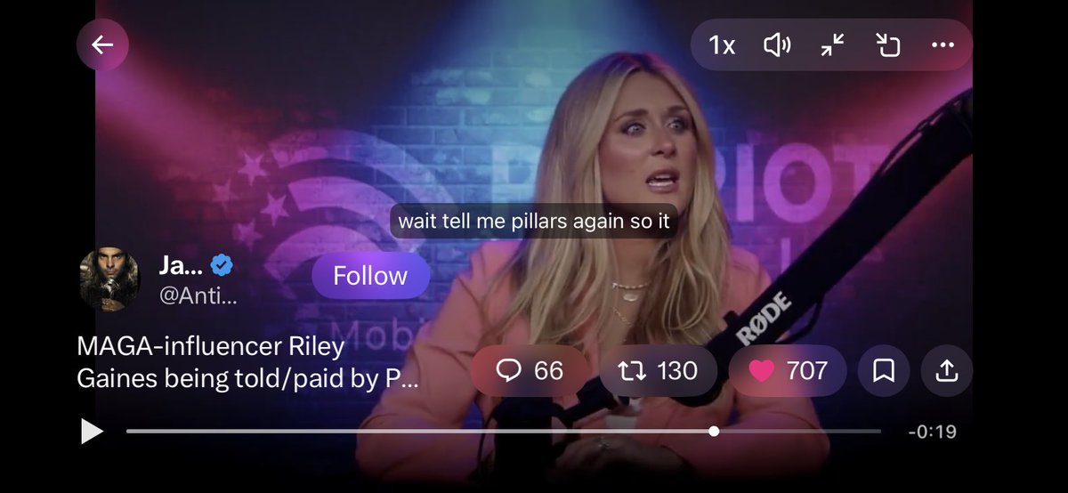 m_krun's tweet photo. @RileyGainesShow @JenniferSey @xx_xyathletics An episode featuring one of Riley’s many corporate sponsors.

Who coulda guessed that?!

(Hope you made sure to memorize your lines. We wouldn’t want a repeat of your Patriot Mobile fiasco!) https://t.co/Q4g0zsm4HB