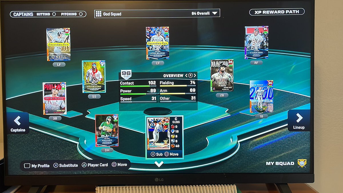 evan_tuley's tweet photo. @ItsPlayful_ If you use this team use the 96 milestone Scherzer as the starter https://t.co/ivKekJiGyB