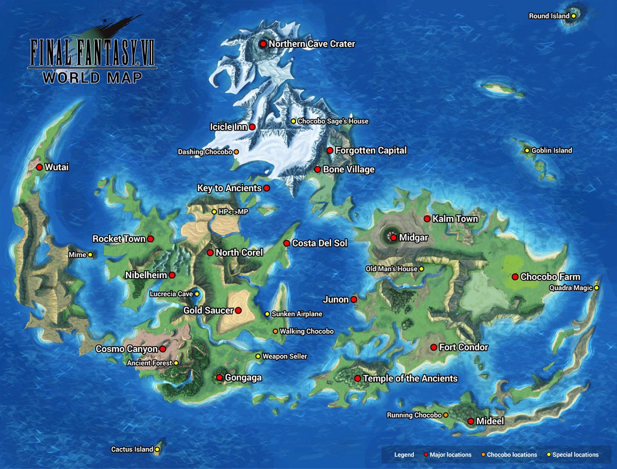 Mogssu's tweet photo. Por aquí dejo uno de los trabajos más duros que he hecho. He cartografiado el mapa de #FF7R comparándolo con el OG, el Rebirth y con lo que se ha visto de Revelation. Evidentemente es una suposición, a demás en el trailer creo que la localización de KOTR la han cambiado. ⬇️ https://t.co/zeAlkLM1nY