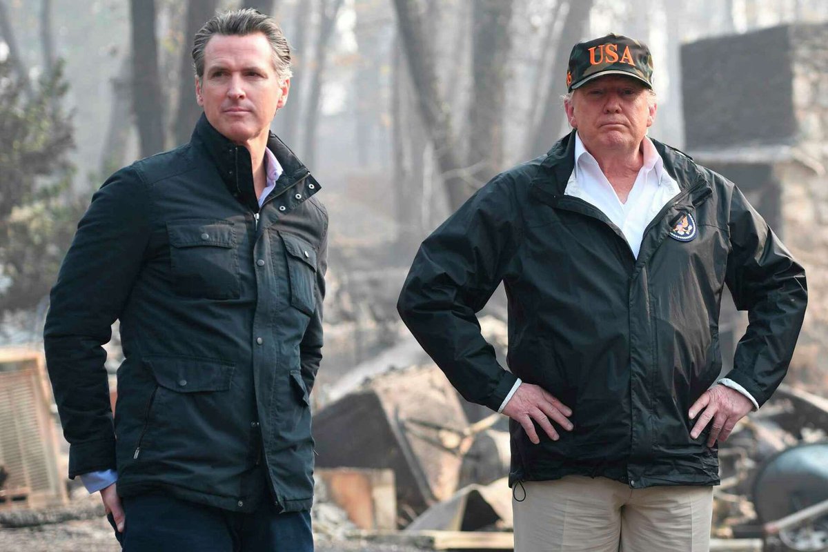 RpsAgainstTrump's tweet photo. Governor Gavin Newsom says the Trump Justice Department is investigating him and his wife.

“If he can’t intimidate me, he’ll go after the mother of our children. Donald Trump picked the wrong target. We have nothing to hide,” Newsom said. https://t.co/Ysd1fEr5Cf
