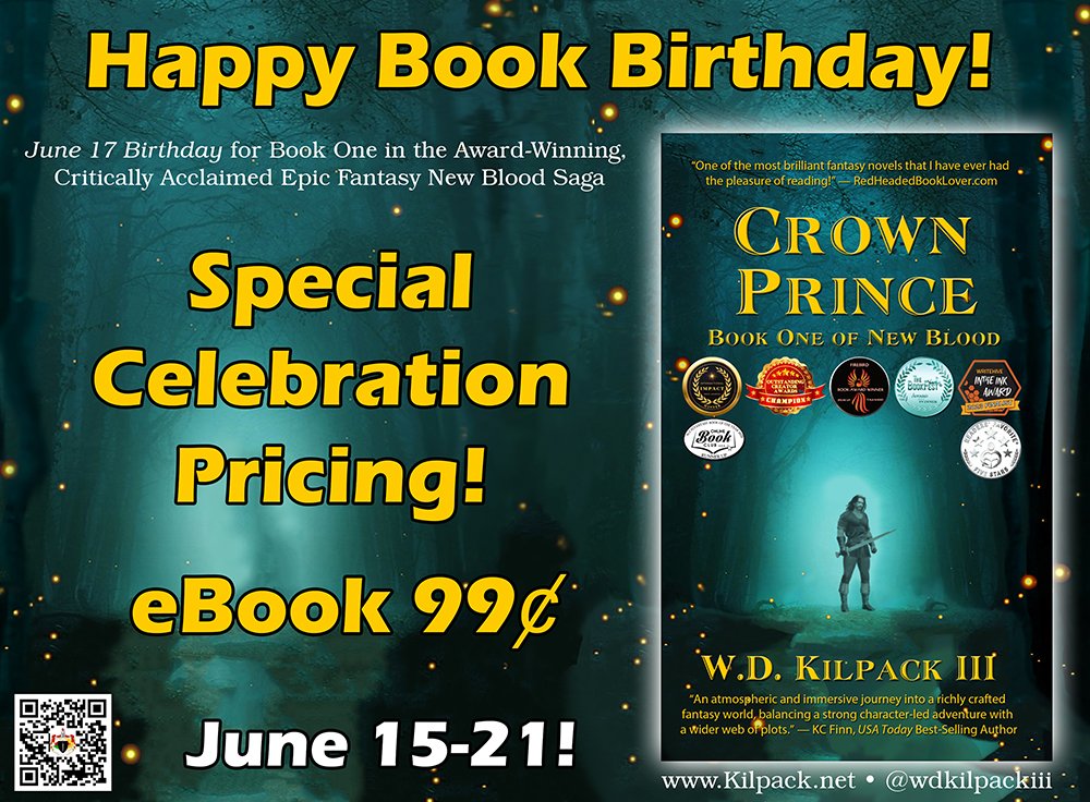 WDKilpack's tweet photo. @MTHart12 Book Birthday! Crown Prince! 99 cent ebook all week! | 4 More Tap https://t.co/fHPqBaCW5G

#Amazon #KindleUnlimited #EpicFantasy #MedievalFantasy #DarkFantasy #FantasySeries #MagicAndSteel #GuardianOfMaarihk #Kilpack #Author #NewBloodSaga #WritersLift #readersoffacebook https://t.co/4cYn0u5bCq