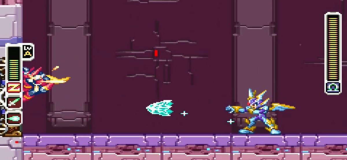 alan_not_allen's tweet photo. Took me too long to realize that Copy X's 'elemental shots' were supposed to be his versions of Fire Wave, Shotgun Ice, and Electric Spark from MMX1 https://t.co/jL08cMXzui
