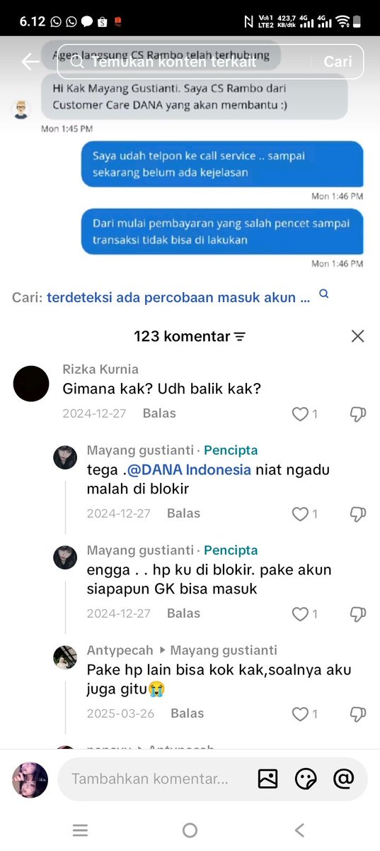 Iwyh7's tweet photo. Kasus aku yang https://t.co/66stTIOjfk malah tambah parah! Sekarang dihari ke empat ini baru dikasihbinfo akun aku kena blokir sepihak?? Hebat. Ga ada notifikasi pelanggaran apapun atau aktifitas mencurigakan lain nya TAPI kenapa tb tb akun dana saya di lakukan pemblokiran? https://t.co/iwTcYCF5kq