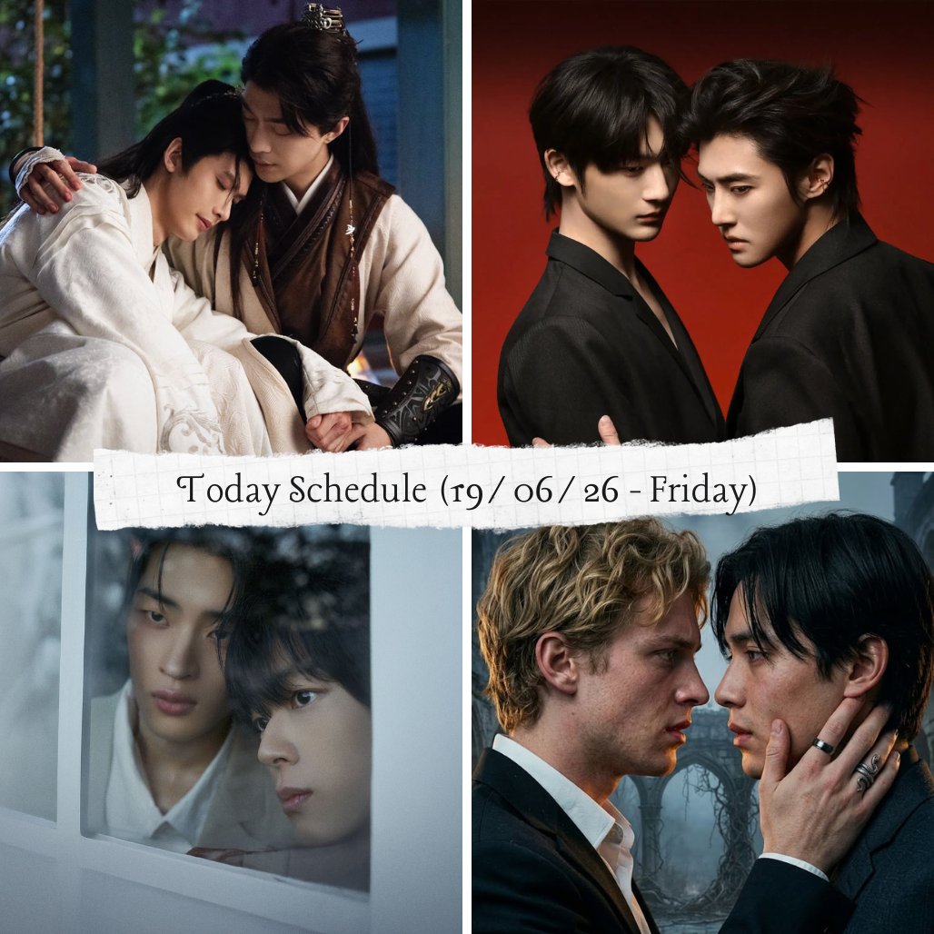DramaList01's tweet photo. Today's Release Schedule: 19/6
BL:
🇹🇭 Love Of Silom
🇯🇵 Fake Fact Lips
🇹🇭 My Staycation Boy
🇨🇳 Lost To You
🇨🇳 Journey With You
🇦🇺 Leviticus
🇰🇷 Love Class Season 3
🇹🇭 Zantiis Miss You
🇹🇭 A Dog And A Plane
🇰🇷 The Lie We Lived In
🇨🇳 A Winter Sun Wakes The Wind In Spring Hills' Dream https://t.co/46Qr2O4Ql1
