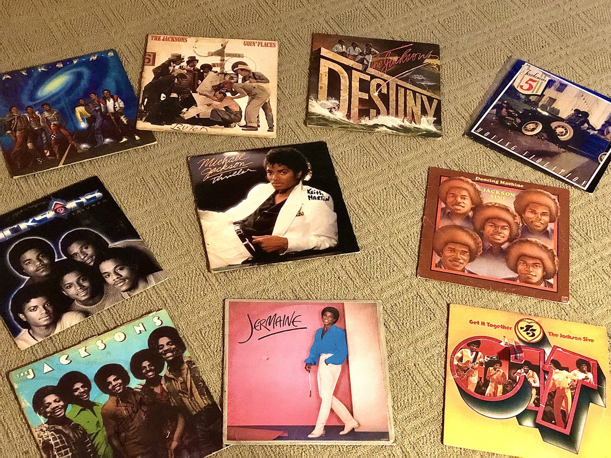 KRIZO101's tweet photo. I knew I find more vintage #records. ( Including the best selling album of ALL TIME. ) #MichaelJackson #Jackson5 #Thriller #MichaelMovie https://t.co/cQITo5r1S9