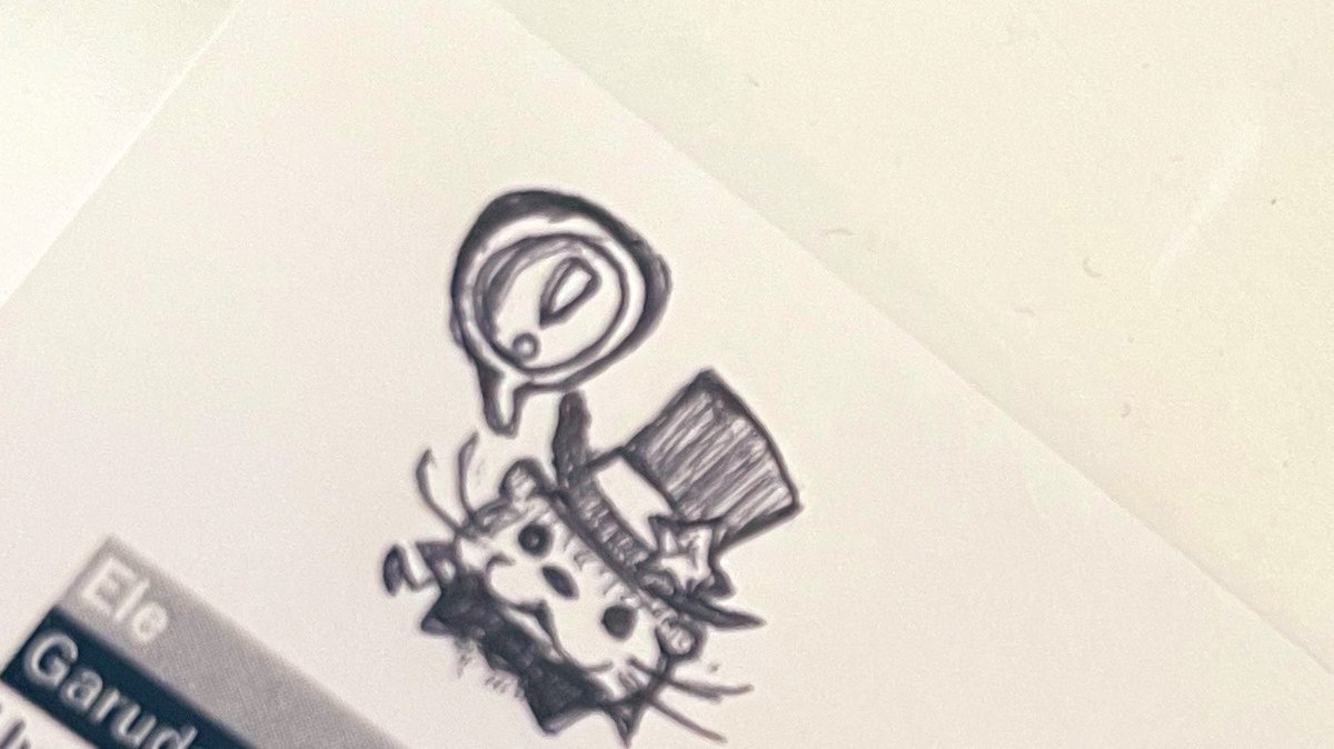 x_esu's tweet photo. おはよう
備忘メモにウソウソ描いてたらこやつのかわいさに気づいた(遅い) https://t.co/tiPNxIJSIr