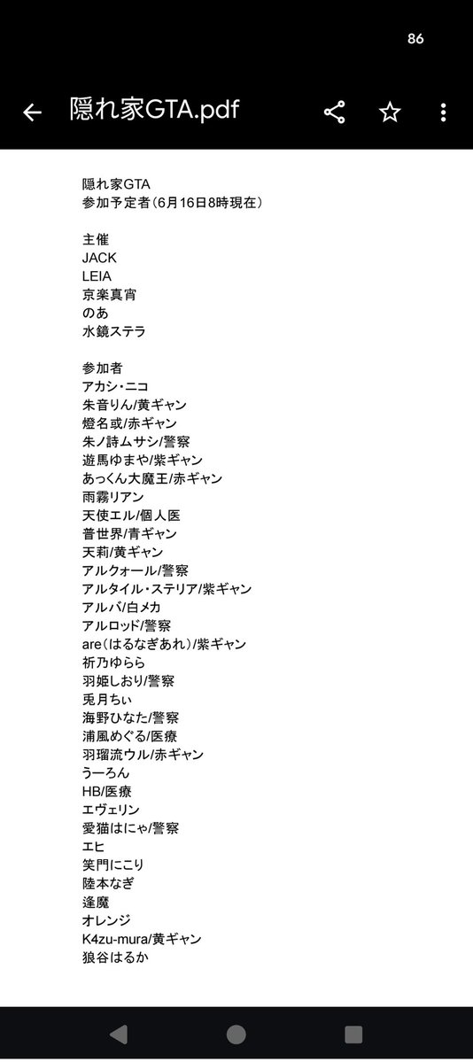 43swamp4's tweet photo. #隠れ家GTA

自分が観測出来た範囲で所属を追記しました

ただあくまで趣味の範囲での視聴なので、全部網羅されることはないです

逆に情報いただけたら補完しておきます https://t.co/i60KU1pBkr