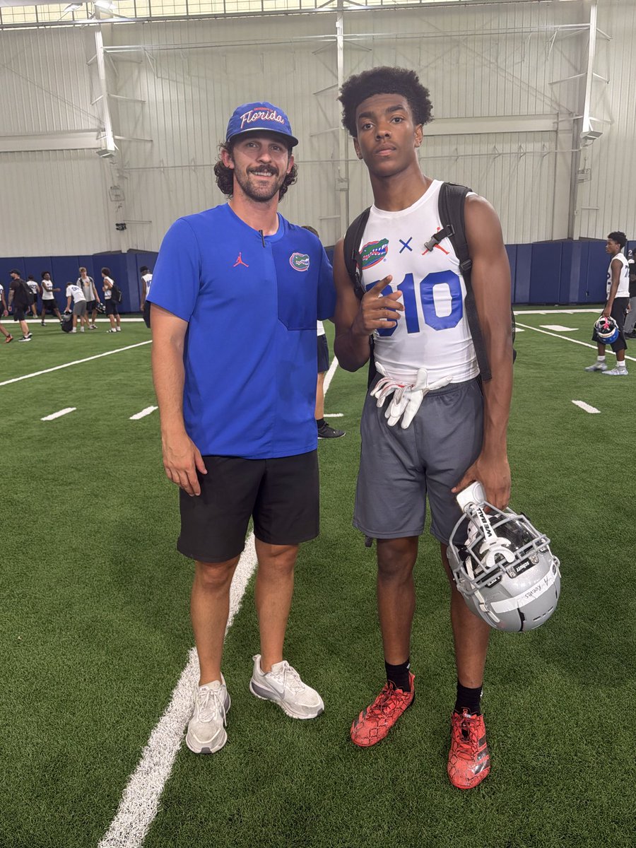 AkhiReeves's tweet photo. Thank you to the entire University of Florida football staff for the opportunity to compete at camp. It was an honor to be on campus, learn from the coaches, and showcase my abilities in front of a program I’ve looked up to for a long time.

The University of Florida has always been my dream school, and being able to experience the culture and compete in The Swamp made the day even more special. I’m grateful for the coaching, instruction, and relationships built throughout the camp.

Thank you again for having me. I look forward to continuing to work, improve, and hopefully earning the opportunity to be a Gator in the future! 🐊

@GatorsFB @_CoachLucas @CoachDeckUF #GoGators #FloridaFootball #DreamSchool