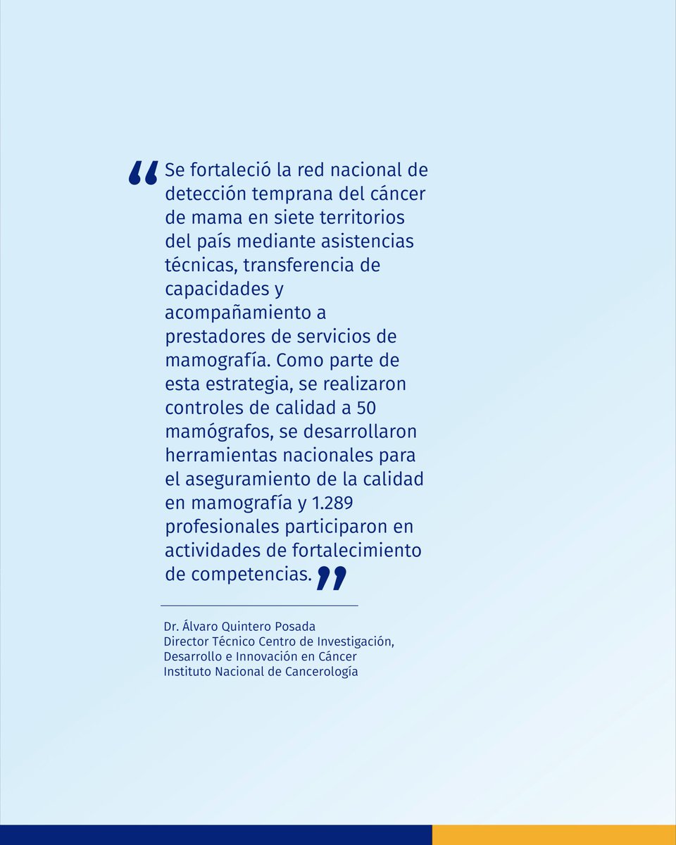 INCancerologia's tweet photo. Durante 2025, fortalecimos las capacidades técnicas del país, ampliamos las redes de detección temprana y promovimos espacios de participación. 

#RendiciónDeCuentas2025 #SomosINC #TodosTenemosQueVer #ControlDelCáncer https://t.co/aMmV7s3FzY