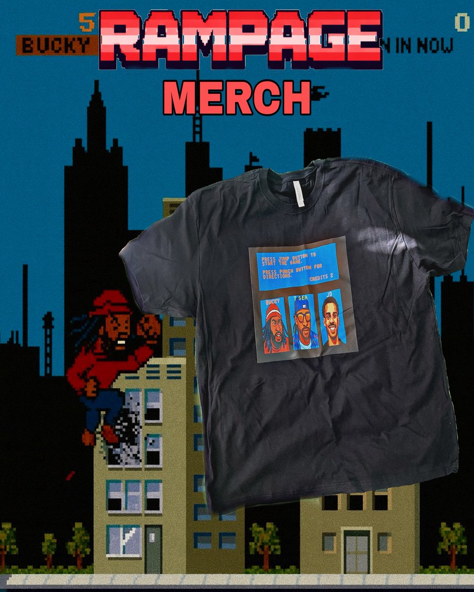 buckymalone703's tweet photo. EXCLUSIVE “RAMPAGE” MERCH AVAILABLE DURING SHOW HOUR$ AT THE MERCH TABLE 🏢🔥 1ST STOP @ottobuddy BALTIMORE,MD THIS $UNDAY 6/21 🗓️ https://t.co/5V2j35cZ4k