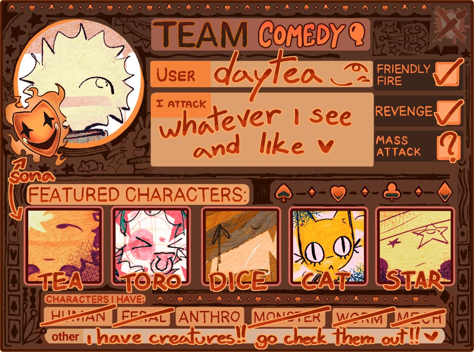 daytea's tweet photo. party people another year another artfight where i'll be participating 👋👋 always a wonderful opportunity to draw lots of characters and have lots of fun!!!! check out my profile here :3 https://t.co/5fKWC5j0rE https://t.co/F4Q6NbaBjw