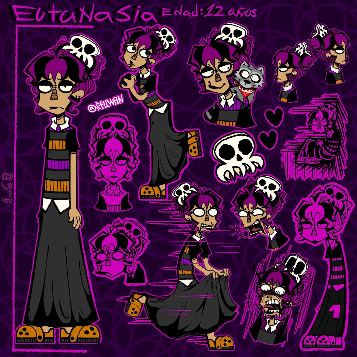 rellween's tweet photo. @vaniadraws067 Ya van dos personas que me lo dicen jajajja solo por qué es morena y morada 

 pero Itzel ya lleva existiendo desde hace 7 u 8 años jajaja https://t.co/zpWN3lMc9o
