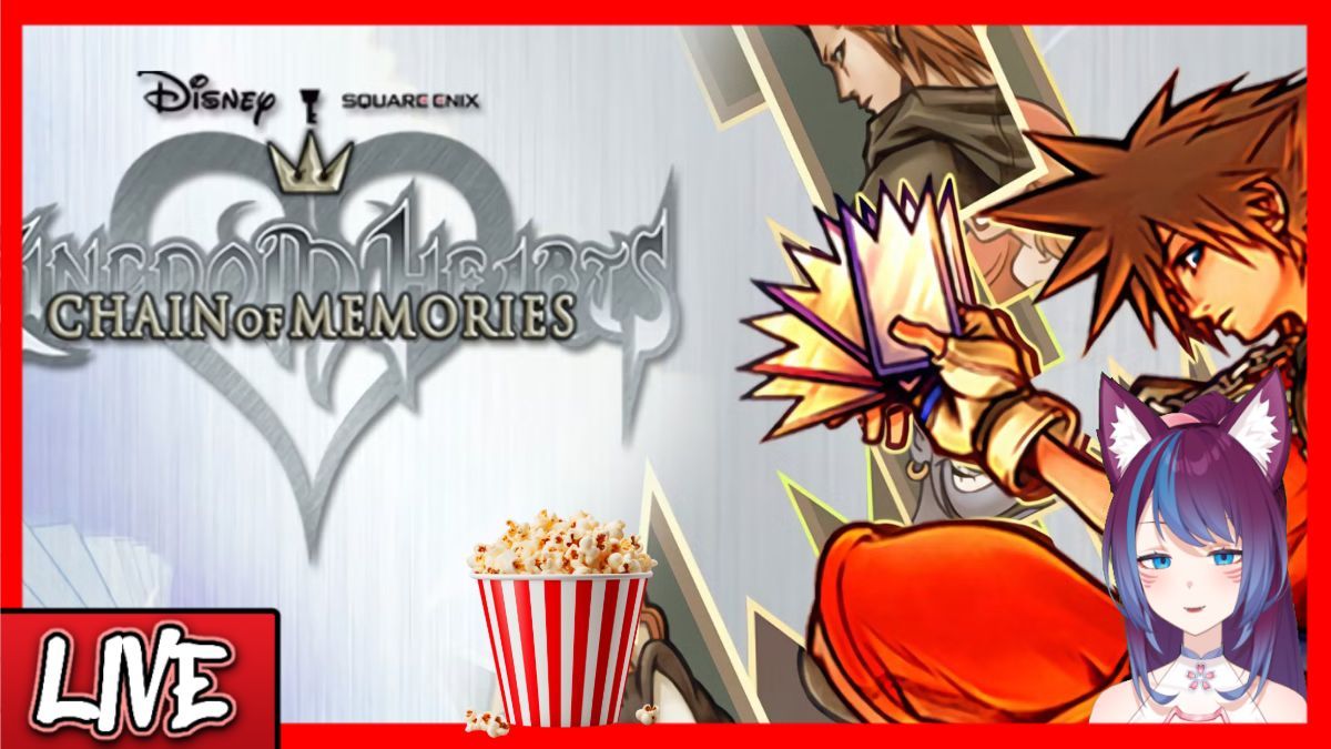 Writingthewaves's tweet photo. We can continue with the story!!!!!!!!! Off stream I finished KH1 (don't worry I recorded it and will share it on stream) but that means we can watch Chain of Memories as I refuse to play it. 

Bring popcorn!
We are live!
https://t.co/sPX1Nu8yB2 https://t.co/m5fGjvwpEF