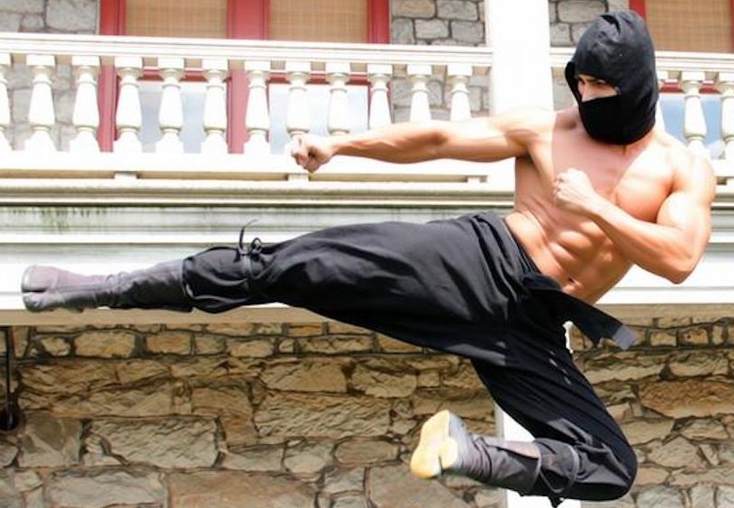MexiNinjaBoi's tweet photo. Close up of the Muscled Kuro Ninja Shirtless (me). Throwing his most favored kick in all Martial Arts!!! 🥷🏽
The Flying Roundhouse kick. (4) 
-
#muscle #ninja #photography #martialarts #blackninja #ninjapride #tabiboots #kungfu #flyingroundhousekick #mexicano #mexican #aiart https://t.co/qLiRf8uoKc