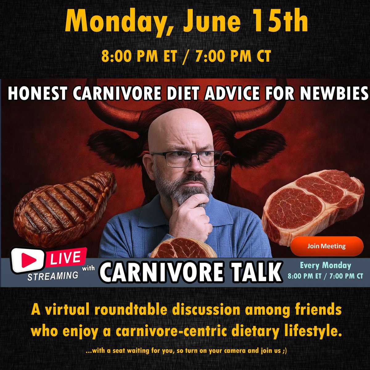 CarnivoreTalk's tweet photo. Things I'd Tell My 2023 Self Starting Carnivore in 2026

If you're new to the diet or thinking about trying it, this is for you. 

WATCH: https://t.co/haC4pKTZkC

#CarnivoreDiet #Carnivore #Keto #CarnivoreBeginner #MeatHeals #CarnivoreCommunity #CKD #UlcerativeColitis #RealFood https://t.co/9c9GHbBdUY