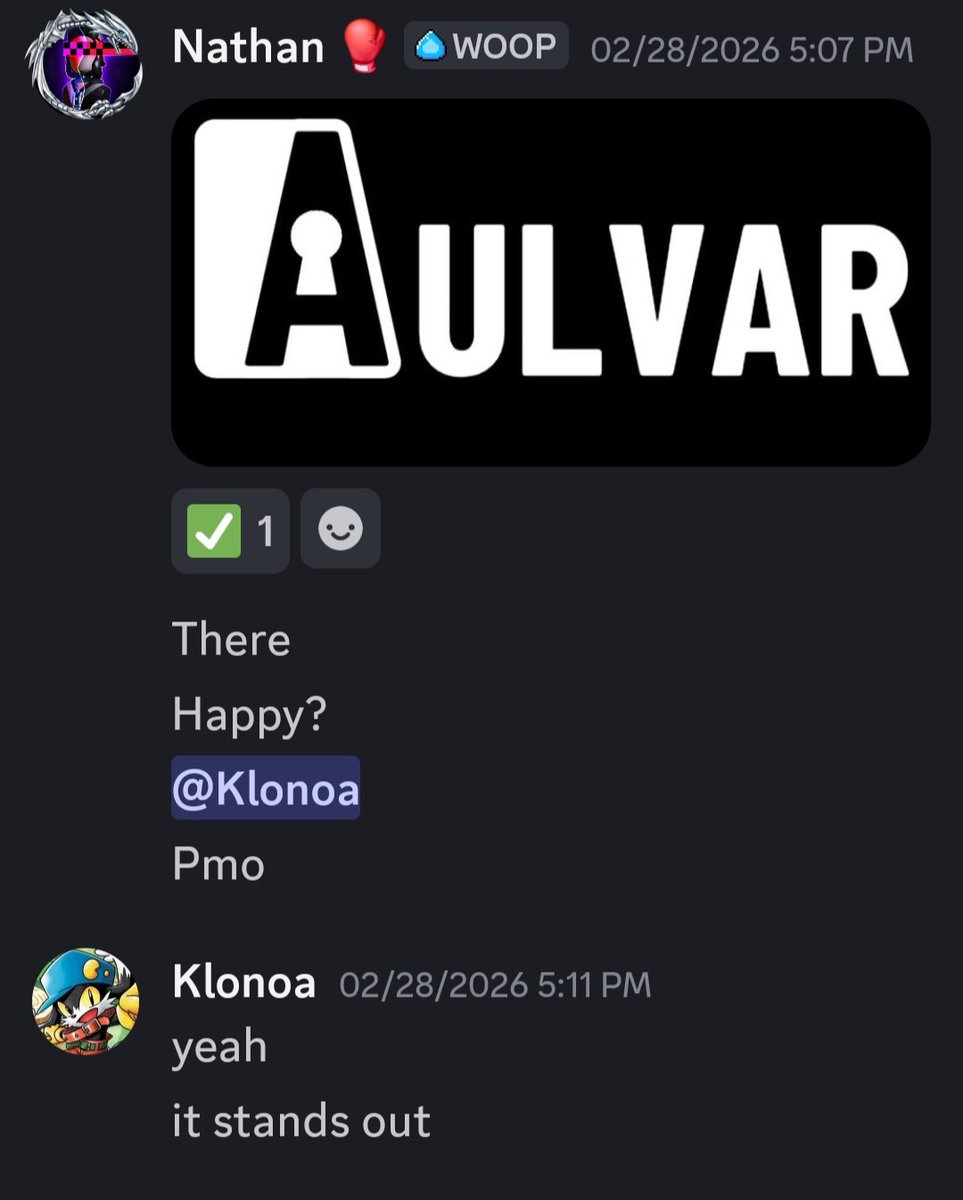 AulvarPlatform's tweet photo. This just in: Nathan created the logo and name for Aulvar. All Aulvar rights now belong to Nathan. https://t.co/sXIoex9nRv