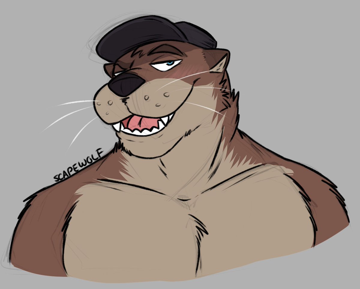 UnsafeScapewolf's tweet photo. Bust sketch reward from Patreon! Sydney Bronson 🦦 https://t.co/6pgF5VyL3J