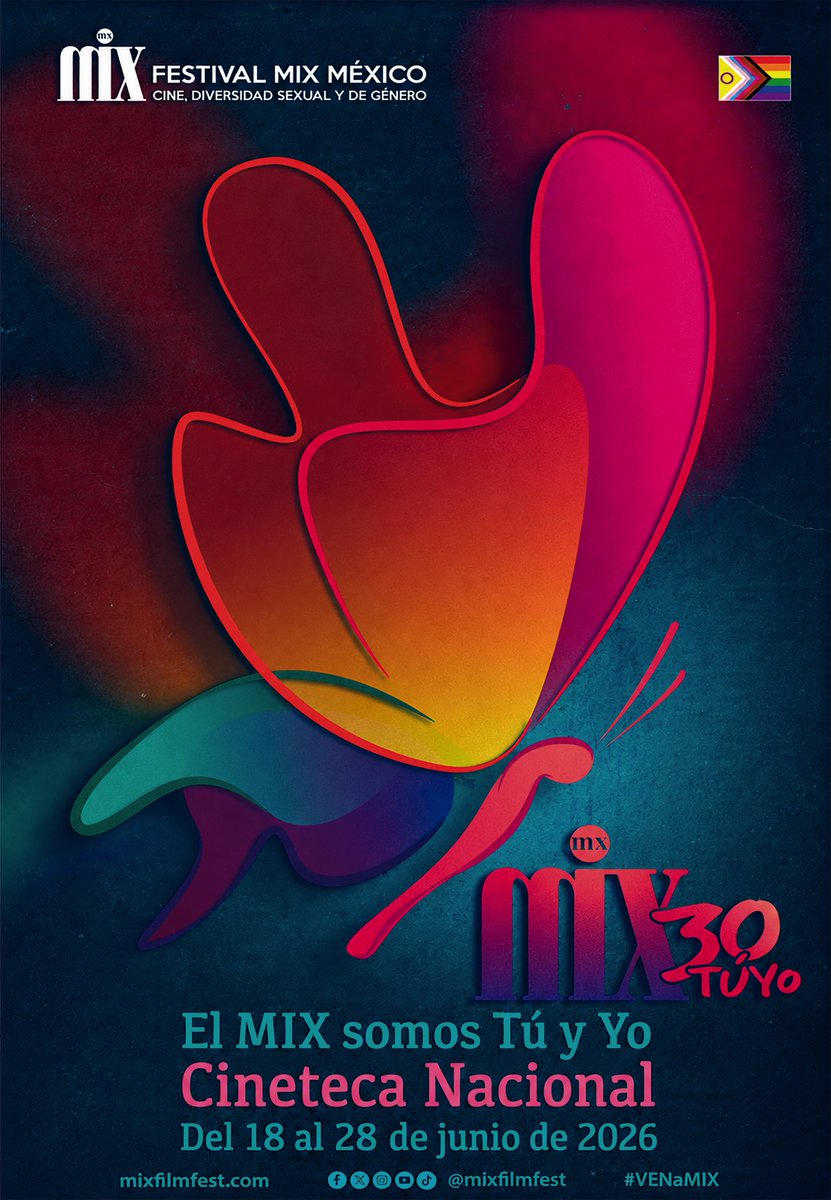 CinetecaMexico's tweet photo. El @MixFilmFest regresa a las salas de Cineteca para presentar su trigésima edición, con una programación dedicada a la diversidad sexogenérica que incluye películas, documentales y cortometrajes nacionales e internacionales.

🎬 Adquiere tus entradas para la función inaugural 🎞️👉 https://t.co/aY6S5mfV0t