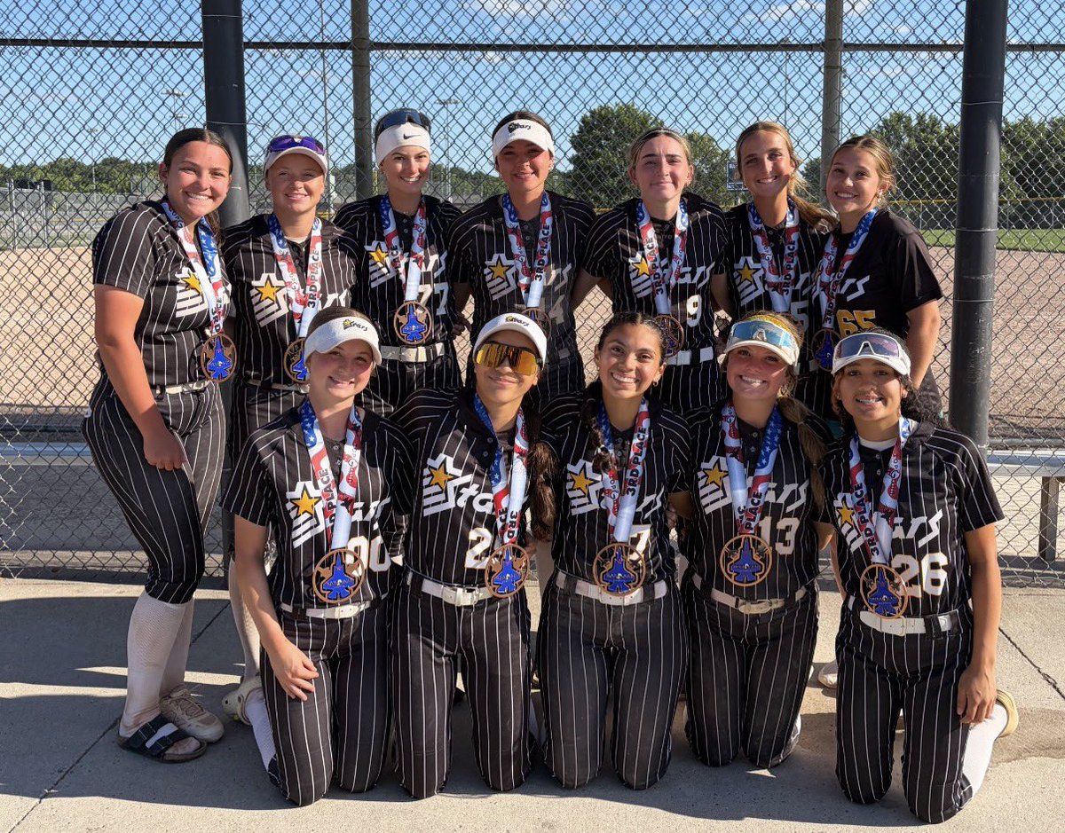 Emma_graham55's tweet photo. Excited to wrap up the 16U Top Gun invitational! We ended up finishing 3rd place! As a team we went 8-1-1! I pitched 21 innings with 22Ks! I also had a batted .533! Here’s video of my rise, change, drop, and screwball. Always working to improve! Next stop Scenic city! https://t.co/p8d13wEEgU