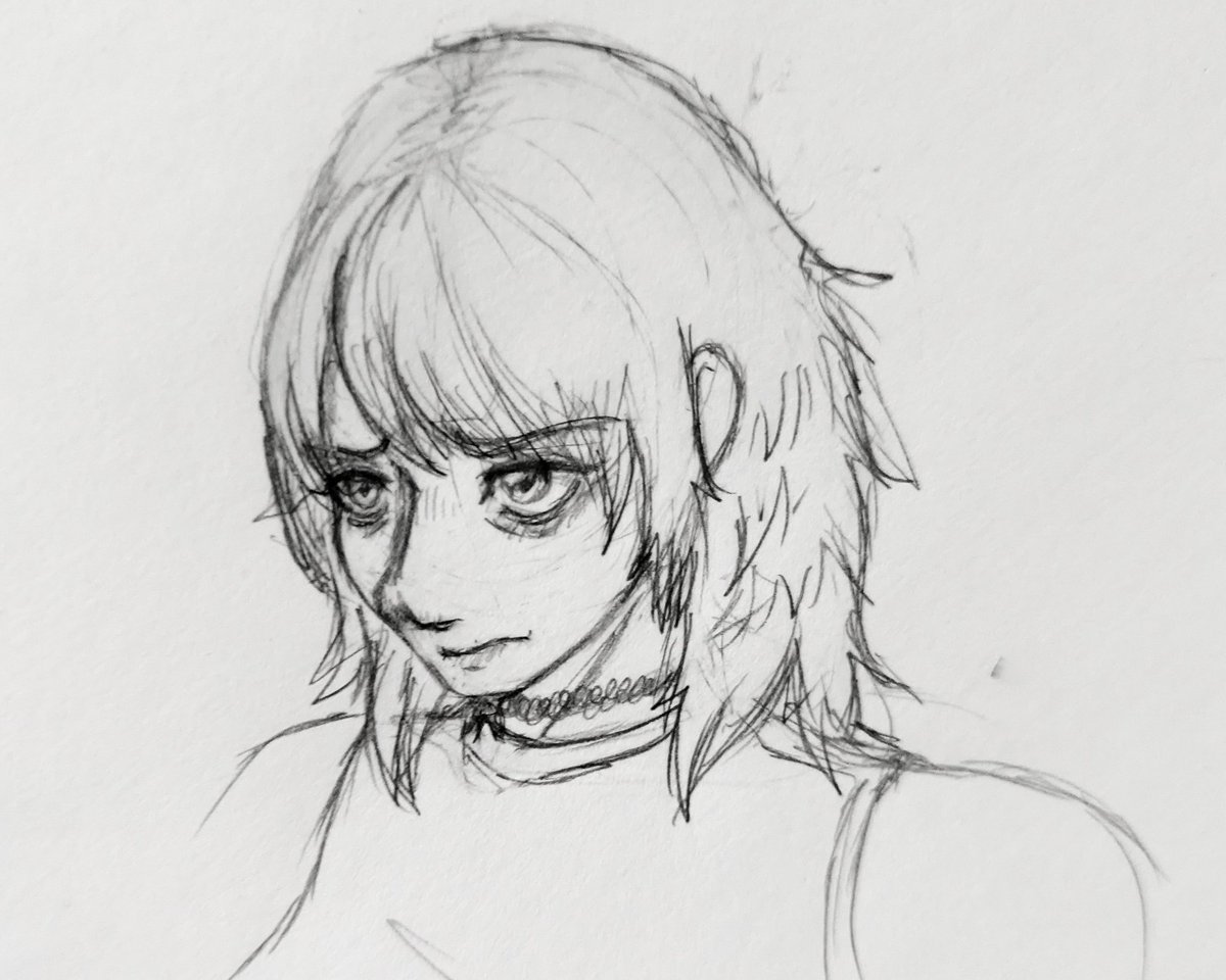 Suguluna's tweet photo. First real sketch in over a month that wasn't on a post it note. 
Not ded, works just been a lot. https://t.co/dBopfKVFDY