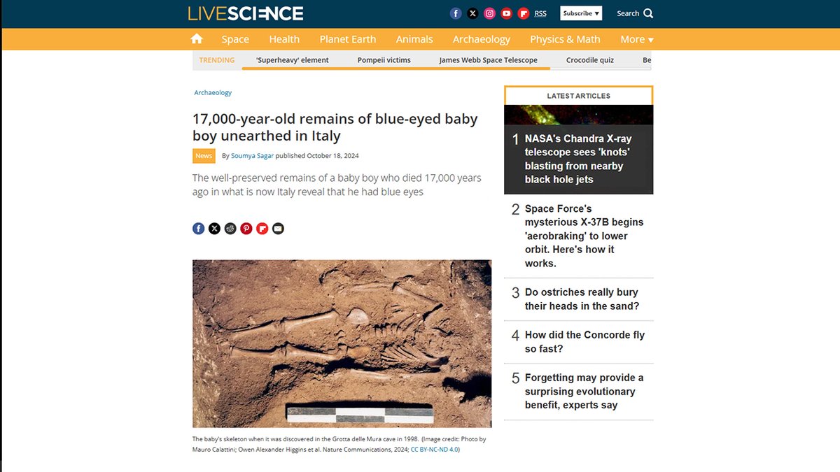 robertsepehr's tweet photo. @newstart_2024 Wrong, blue eyes are not from a "mutation" that happened 6,000-10,000 years ago, they were simply spread with agricultural civilization during the Holocene from the Caucuses by Aryans around the Black Sea. Here's an example of Blue eyes 17,000 years ago, there are many others. https://t.co/WrJRVWGV3f