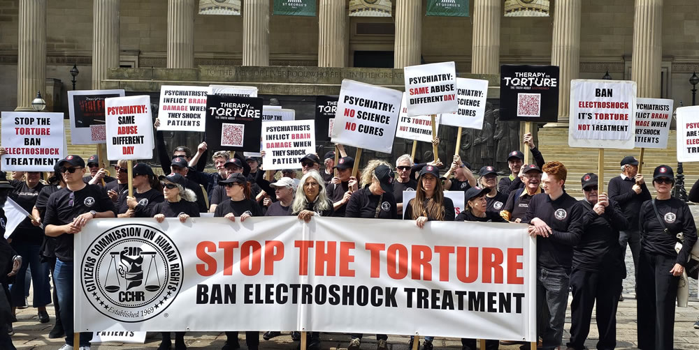 cchruk's tweet photo. We travelled to Liverpool on Monday to coincide with the start of the Royal College of Psychiatrists 2026 conference. Our message remains consistent and unequivocal:
STOP THE TORTURE - BAN ELECTROSHOCK TREATMENT.
#ECT #mentalhealth #psychiatrictorture #BanECT #psychiatry https://t.co/nChMLSsfKF