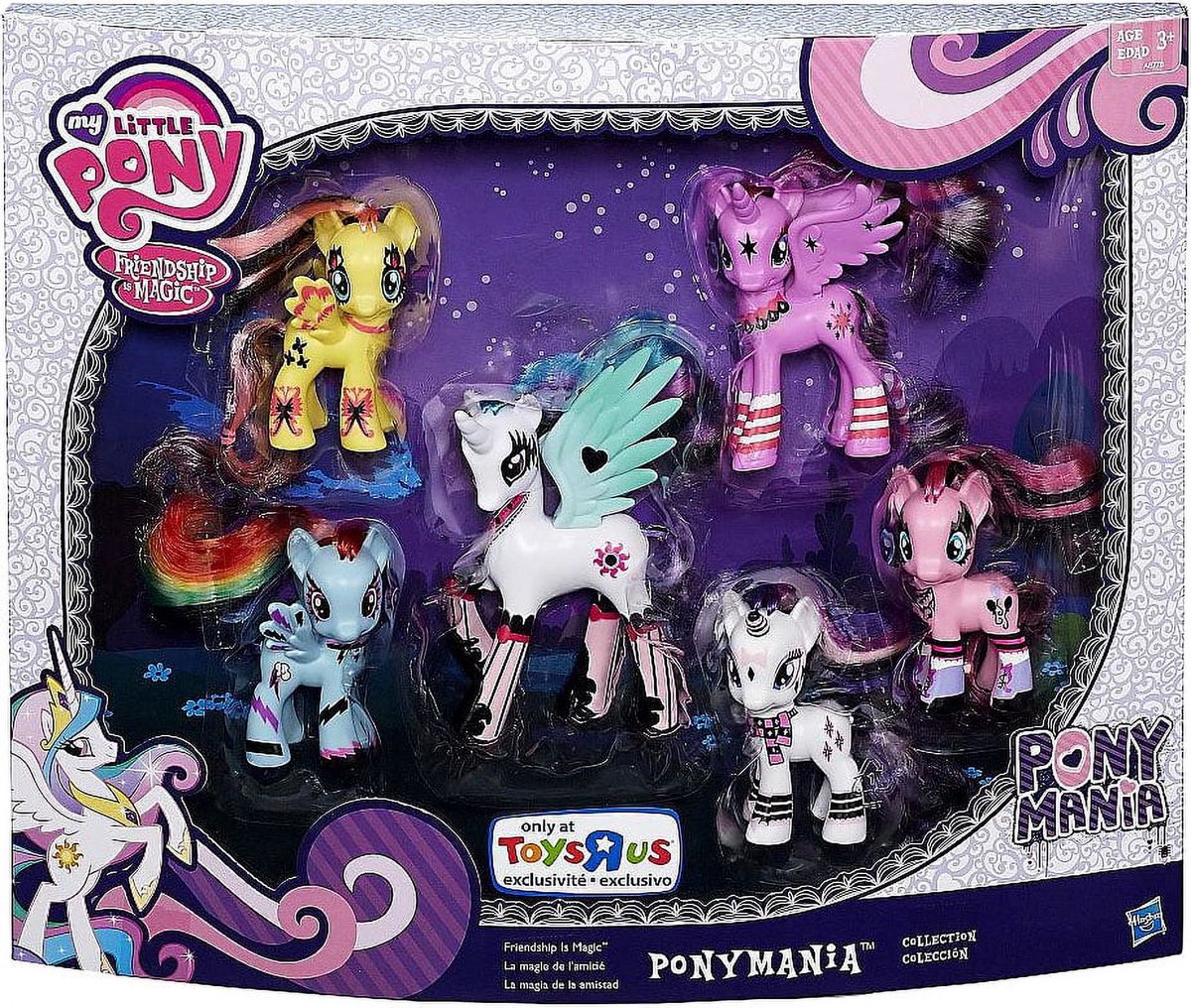 Mourningmagpie's tweet photo. @scisetpiled From my memory, it was from a special line called “Pony Mania” produced in 2014 when Hasbro partnered with Toys R Us! I think it’s supposed to be more “edgy” inspired? (Though I agree it may have not been the best design) https://t.co/VFR6VTAasB