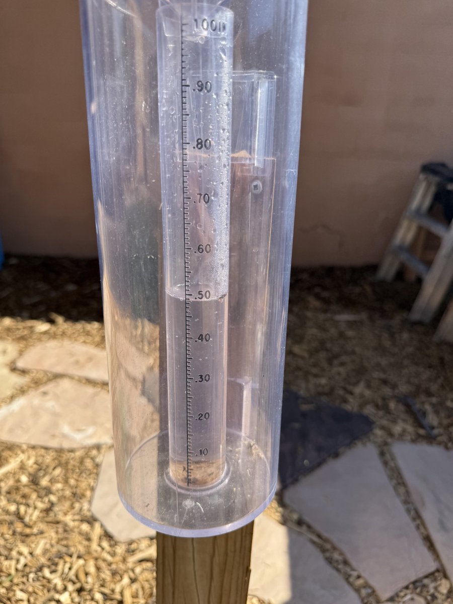 JustinCwx's tweet photo. Rancho Viejo received 0.48” of rainfall with the thunderstorm that moved through Santa Fe this afternoon.😀 #nmwx https://t.co/GSogsgOMTc