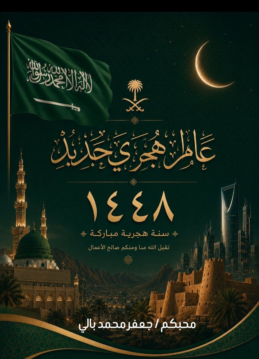 j3bali's tweet photo. نودع عاماً من العمر لن يعود
ونستقبل عاماً جديداً بالأمل والثقة بالله .

نسأل الله أن يجعل هذا العام مليئاً بالخير والبركة والتوفيق  ، وأن يكتب لنا ولكم أجمل الأقدار ؛؛؛ ؛؛ ؛

#العام_الهجري_الجديد_١٤٤٨
#العام_الهجري_الجديد_١٤٤٨ https://t.co/YQCgCYQETr