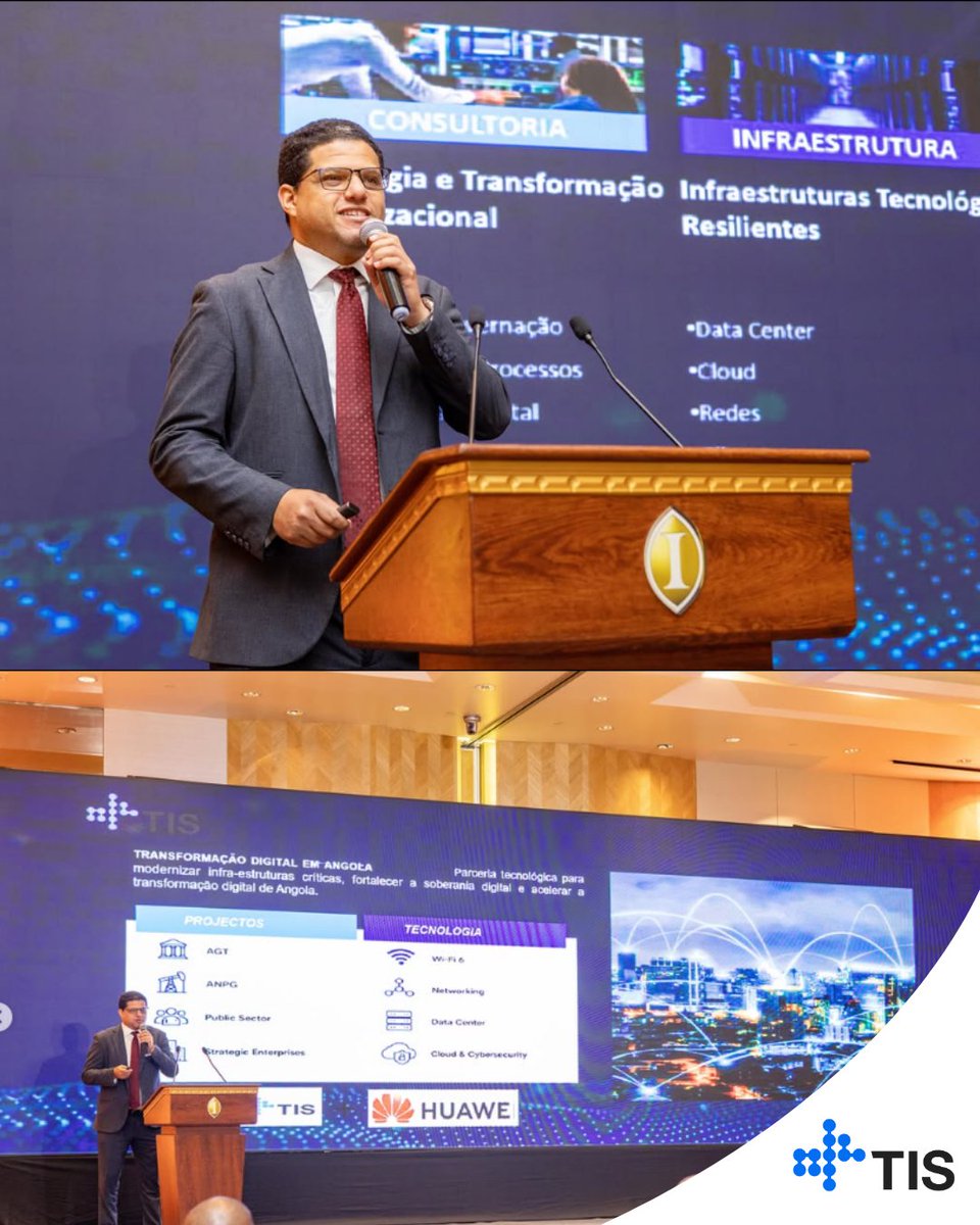 oscartcf's tweet photo. A transformação digital constrói-se através da colaboração, da partilha de conhecimento e da capacidade de antecipar os desafios do futuro.

Neste contexto, a TIS participou no Huawei Day Angola, um encontro dedicado à reflexão sobre as tendências tecnológicas que estão a moldar a evolução das organizações e dos sectores estratégicos da economia.

Ao longo dos últimos anos, a colaboração entre a TIS e a Huawei tem contribuído para a implementação de soluções inovadoras, apoiando organizações públicas e privadas nos seus processos de modernização, eficiência operacional e transformação digital.

Temas como Inteligência Artificial, Computação em Nuvem, Cibersegurança e Infra-estruturas Digitais continuam a desempenhar um papel fundamental na construção de organizações mais resilientes, competitivas e preparadas para os desafios da economia digital.

A participação neste fórum reforça o compromisso com a inovação, o desenvolvimento tecnológico e a criação de soluções que contribuam para o crescimento sustentável de Angola.

#tis #transformacaodigital #inovacaotecnologica #huaweidayangola #inteligenciaartificial #ciberseguranca #cloudcomputing #infraestruturasdigitais #tecnologiaemangola #oscarfernandes