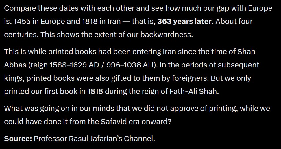 Islamicate_vibe's tweet photo. @Vero_Dei Short essay from Rasul Jafarian, a popular contemporary Iranian historian. Worth reading. Translated using Grok. https://t.co/JsXPVLybFm