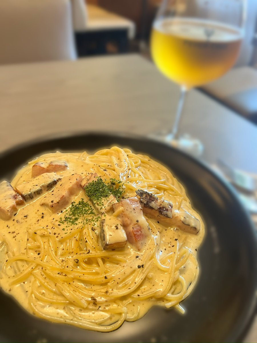 CDHitomi's tweet photo. 食べた🍝💛🧡 https://t.co/OFQqvjLgbb